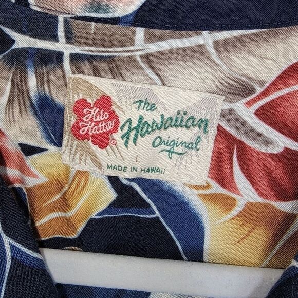 Hilo Hattie the Orginial rayon Hawaiian button up shirt large - Picture 5 of 6